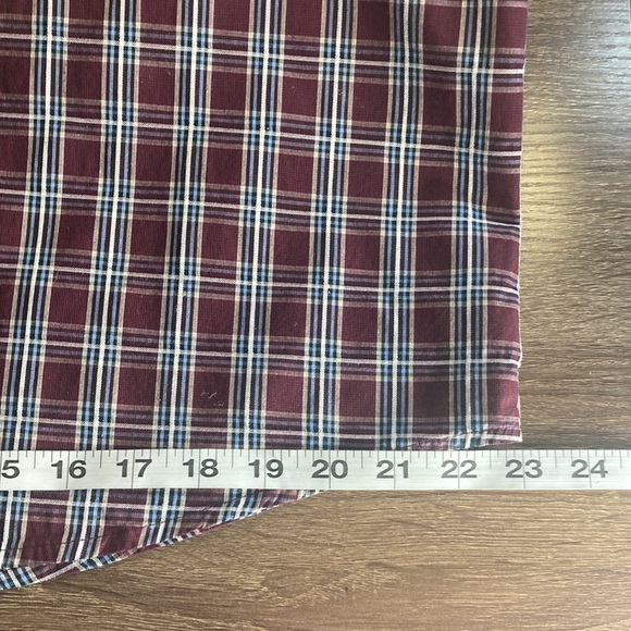 Vintage EUC Mens Plaid Wrangler George Straight Medium Button Down Western Shirt - Picture 7 of 7